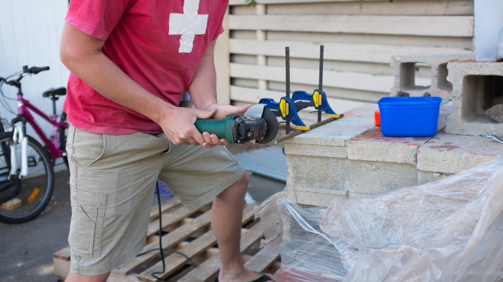 Laying the First Course and Busy Painting