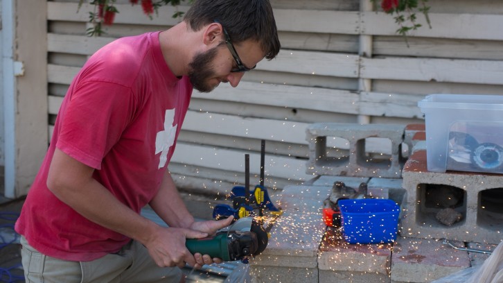 Laying the First Course and Busy Painting