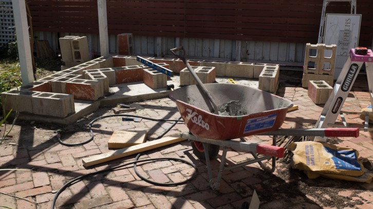 Laying the First Course and Busy Painting