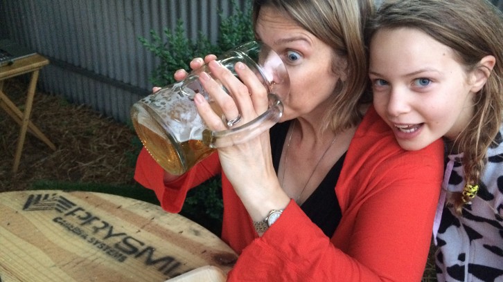 Edna the Pig, crosses the road.